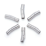10Sets Stainless Steel Bayonet Clasp PushLock Lace Buckle Jewelry Making
