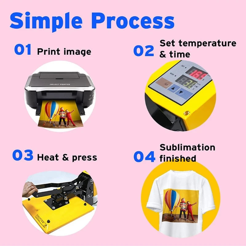 10 Sheets Transfer Paper for Light-colored T-shirts
