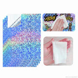 10 Sheets Holographic Overlay Vinyl A4 Self-Adhesive Waterproof Sticker Paper