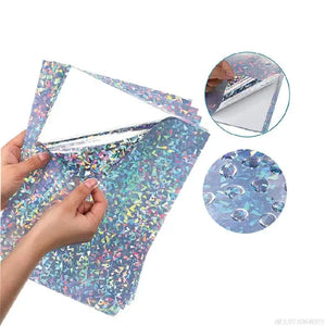 10 Sheets Holographic Overlay Vinyl A4 Self-Adhesive Waterproof Sticker Paper