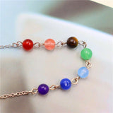(10Strand/lot) Chakra Gem Stone Beads Chain Accessories