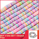 Polymer Clay Beads Flat Round Heishi Beads Bulk for DIY Jewelry Making