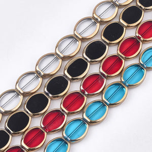 10 Strands Electroplate Glass Beads Spacer Loose Bead DIY Jewelry Making