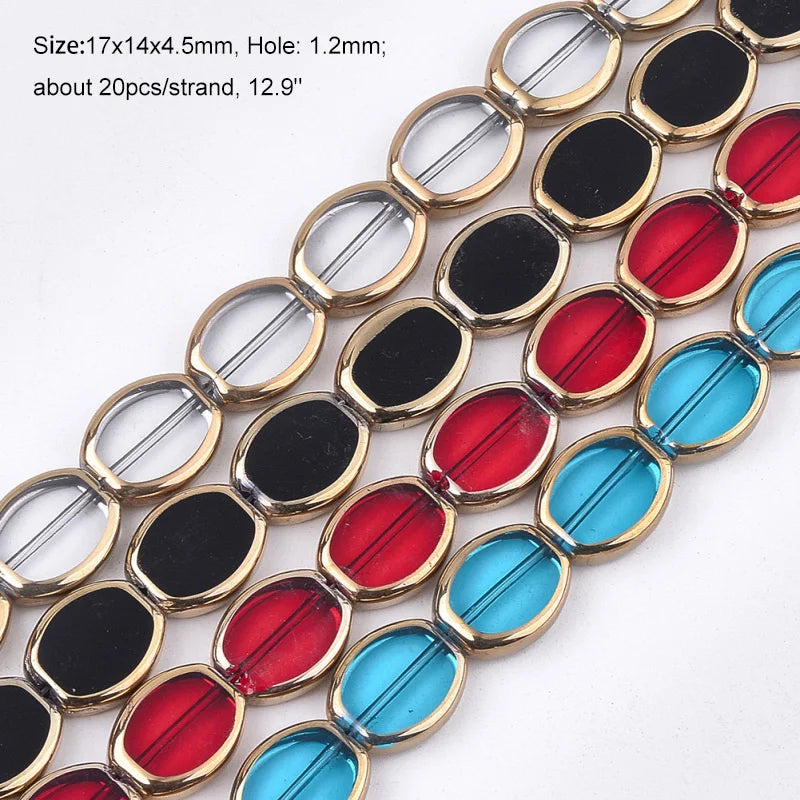 10 Strands Electroplate Glass Beads Spacer Loose Bead DIY Jewelry Making