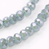 10Strands Small 2.5x2mm Rondelle Faceted Electroplate Glass Beads