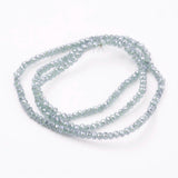 10Strands Small 2.5x2mm Rondelle Faceted Electroplate Glass Beads