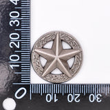 10X 1 Inch Silver Western Cowboy Star Leathercraft Belt Conchos