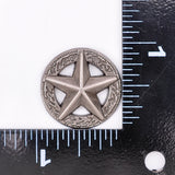 10X 1 Inch Silver Western Cowboy Star Leathercraft Belt Conchos