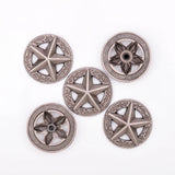 10X 1 Inch Silver Western Cowboy Star Leathercraft Belt Conchos