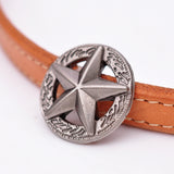 10X 1 Inch Silver Western Cowboy Star Leathercraft Belt Conchos