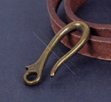 Retro Brass Belt Keyring FOB Clip for Key Chain Wallet Chain