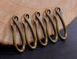 Retro Brass Belt Keyring FOB Clip for Key Chain Wallet Chain