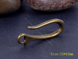 Retro Brass Belt Keyring FOB Clip for Key Chain Wallet Chain