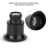 10X 15X 20X Magnifier Eye Loupe Monocular Magnifying Double Glass Loupe Lens