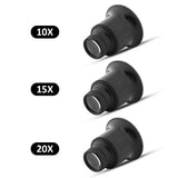 10X 15X 20X Magnifier Eye Loupe Monocular Magnifying Double Glass Loupe Lens