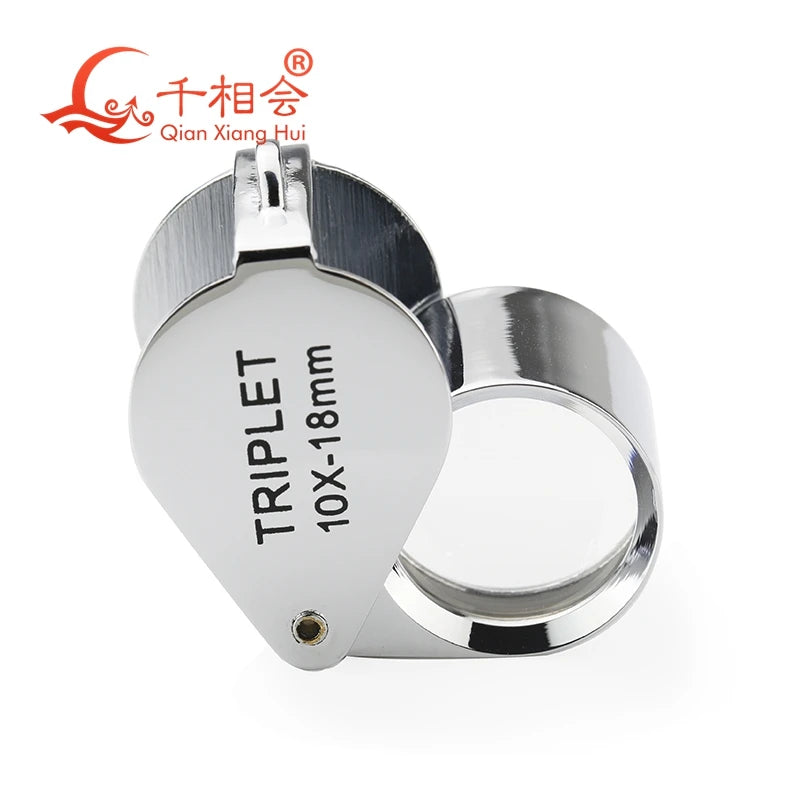 10X 18mm Triplet Jeweler Eye Loupe Magnifier Glass Jewelry Diamond