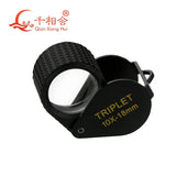 10X 18mm Triplet Jeweler Eye Loupe Magnifier Glass Jewelry Diamond