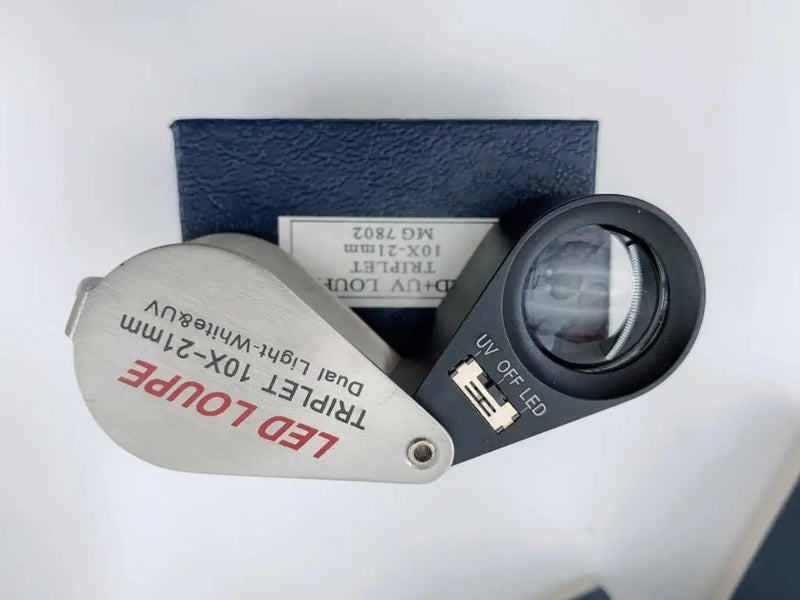 10X 20x Triplet Lens Magnifier with LED UV Light 21mm