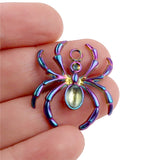 Rainbow Spider Pendant Metal Jewelry DIY Findings Charms Pendants