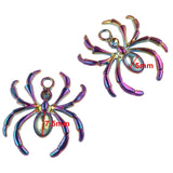 Rainbow Spider Pendant Metal Jewelry DIY Findings Charms Pendants