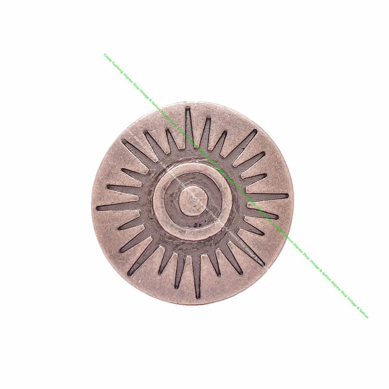 Antique Silver Western Sun Totem Leathercraft Conchos Screws 29mm