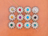 10X 30mm Green Turquoise Leathercraft Conchos Screwback
