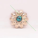 10X 30mm Green Turquoise Leathercraft Conchos Screwback