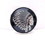 10X Bling Silver Indian Head Leathercraft Saddle Tack Belt Conchos