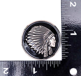 10X Bling Silver Indian Head Leathercraft Saddle Tack Belt Conchos