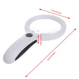 10X Handheld Magnifier Magnifying Glass Lens Loupe 8 LED Light With Money Detect