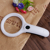 10X Handheld Magnifier Magnifying Glass Lens Loupe 8 LED Light Money Detect