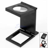 10X Loupe Magnifier Desktop Fabrics Sewing Thread Measure Scale Counter