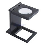 10X Loupe Magnifier Desktop Fabrics Sewing Thread Measure Scale Counter