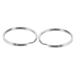 Heavy Duty Large Nickel Key Loop Set, 10X 50Mm Keyring Split Ring