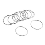 Heavy Duty Large Nickel Key Loop Set, 10X 50Mm Keyring Split Ring