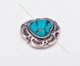 10X Silver Indian Flower Art Turquoise Leathercraft Concho Closure