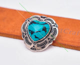 10X Silver Indian Flower Art Turquoise Leathercraft Concho Closure