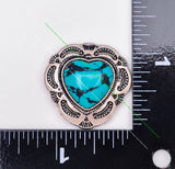 10X Silver Indian Flower Art Turquoise Leathercraft Concho Closure