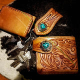 10X Silver Indian Flower Carved Red Heart Turquoise Concho Closure