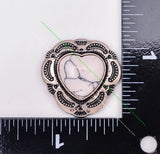 10X Silver Indian Flower Vintage Love Heart Turquoise Leathercraft Accessories