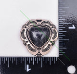 10X Silver South Indian Flower Love Heart Concho