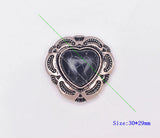 10X Silver South Indian Flower Love Heart Concho