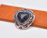 10X Silver South Indian Flower Love Heart Concho