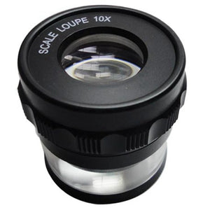 10X Stand Measuring Magnifier Scale Loupe Magnifying Glass 10X