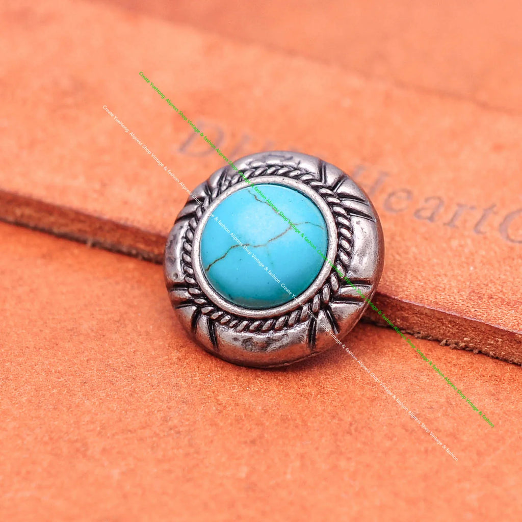 Vintage Southwest Turquoise Concho for DIY Leathercraft