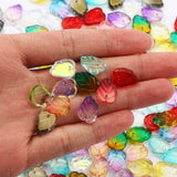 10X13mm AB Lampwork Crystal Beads Spacer Czech Glass Beads Leaf Shape