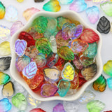 10X13mm AB Lampwork Crystal Beads Spacer Czech Glass Beads Leaf Shape