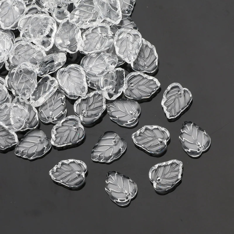 10X13mm AB Lampwork Crystal Beads Spacer Czech Glass Beads Leaf Shape