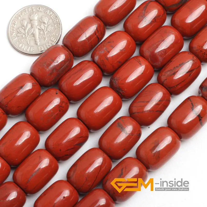 10X14MM Red Jasper Natural Stone Beads 15" Strand