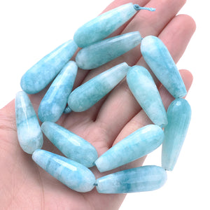 10X30mm Colorful Chalcedony Jades Quartz Spacer Beads for Jewelry Making